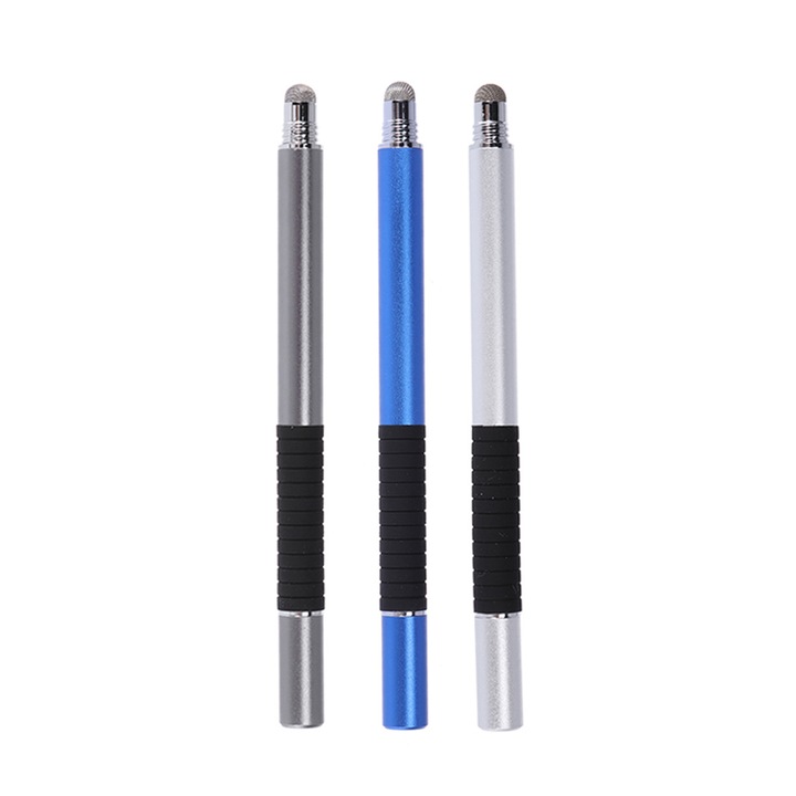 Set 3 stylus metalic YANYXR, 13x1x1cm, argintiu
