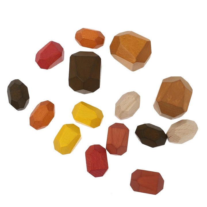 YANYXR 15 darabos színes fajáték készlet 5x5x5cm, oktató játék gyerekeknek