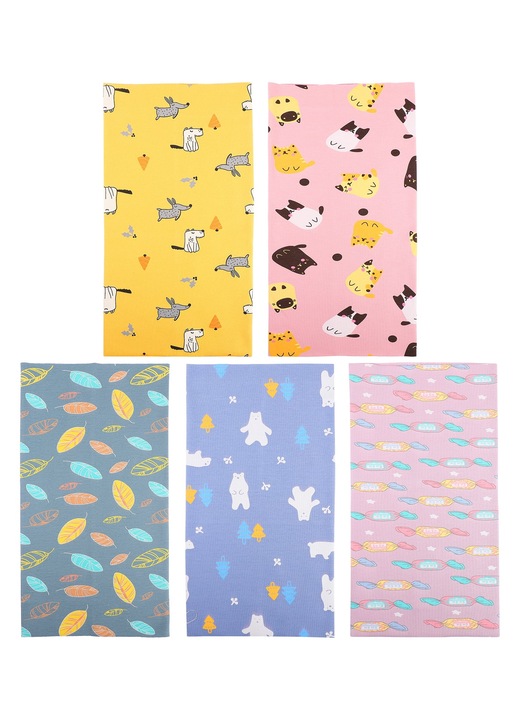 Esarfa copii YANYXR set 5 bucati bumbac multicolor 34x20x0.3cm