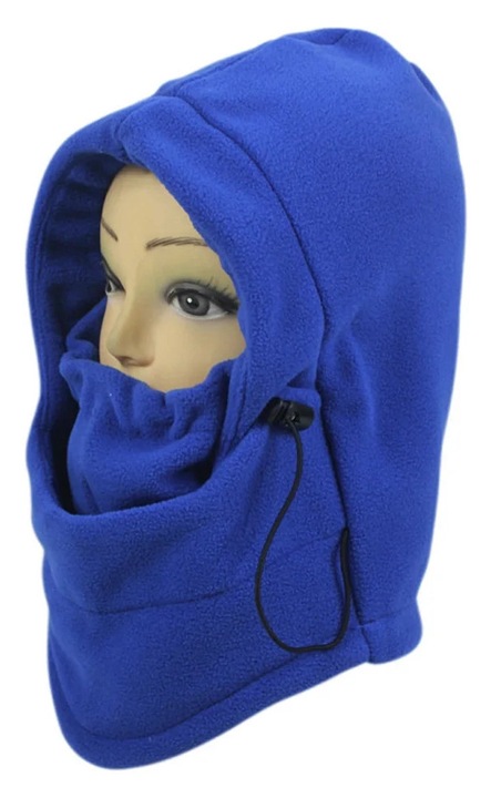 Caciula multifunctionala YANYXR 6 in 1 albastru regal 32x28x1cm polar fleece