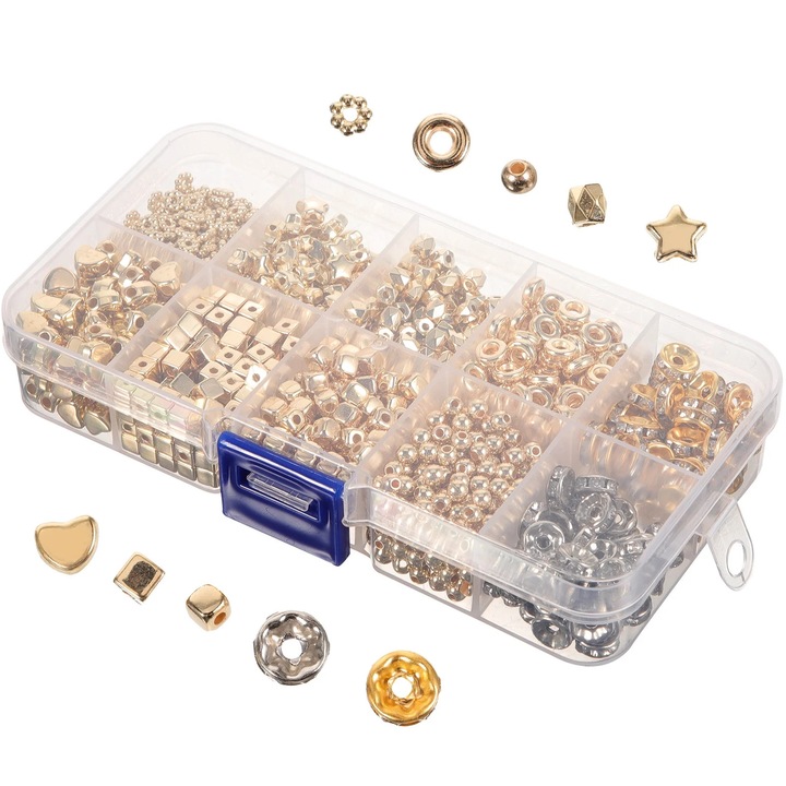 Margele rasina YANYXR set 1240 buc multicolor 0.7x0.7x0.2cm
