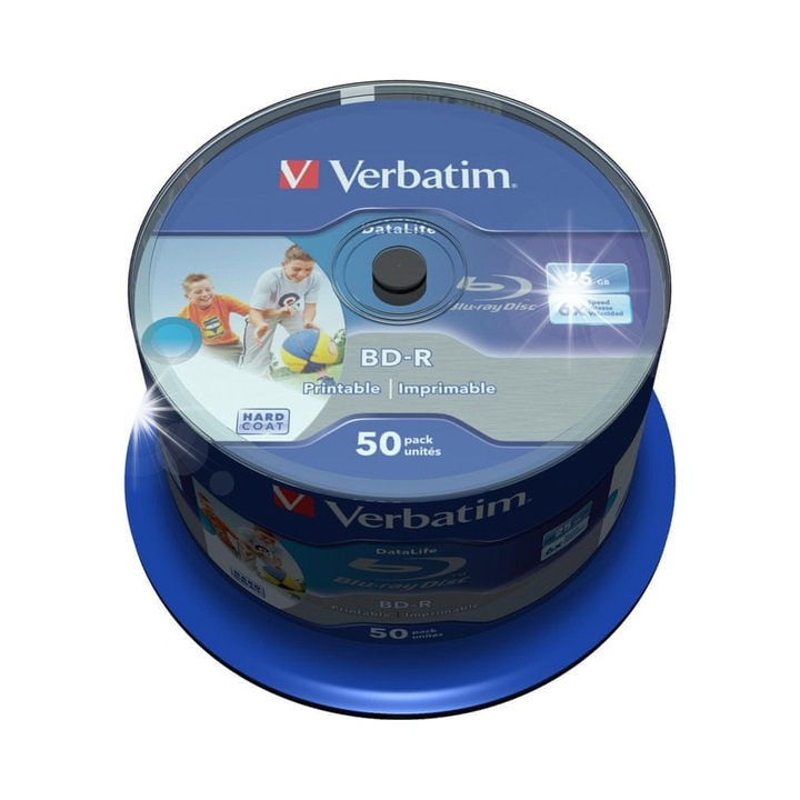 Discuri Blu-ray Verbatim BD-R 25GB 6x imprimabile set 50 buc