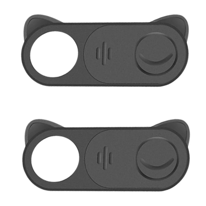 Set 2 capace webcam YANYXR negru 2.8x1.2x0.8cm