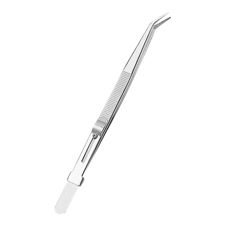 YANYXR rozsdamentes acél csipesz, ergonomikus, 16.4x1x1cm