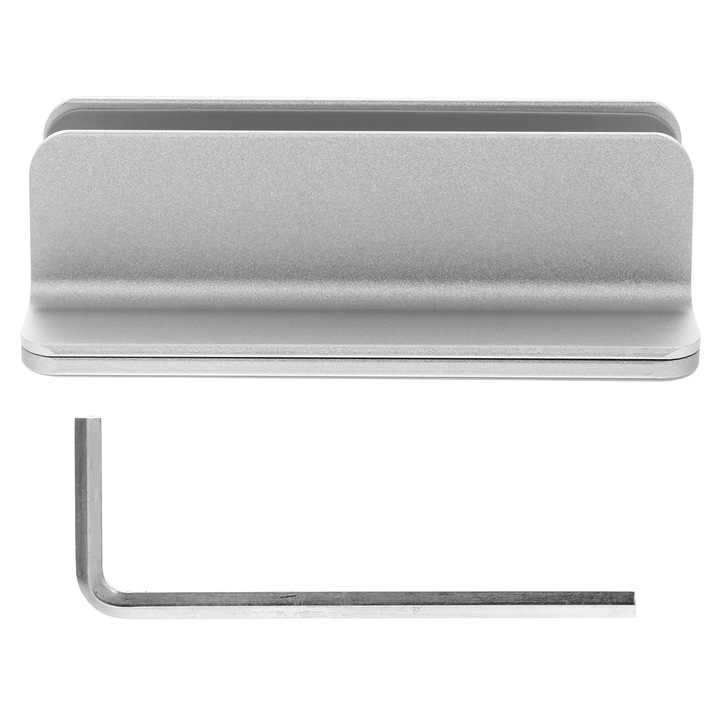 Suport vertical laptop YANYXR aluminiu ajustabil 12-70mm negru