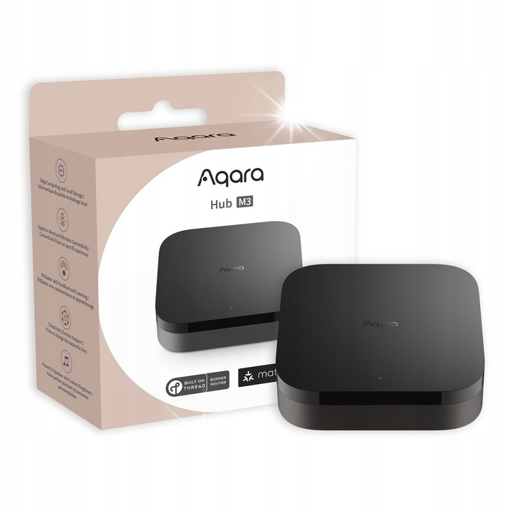 Aqara Hub M3 okosotthon központ, Zigbee Thread Wi-Fi Bluetooth, fehér, 10.5x10.5x3.65cm