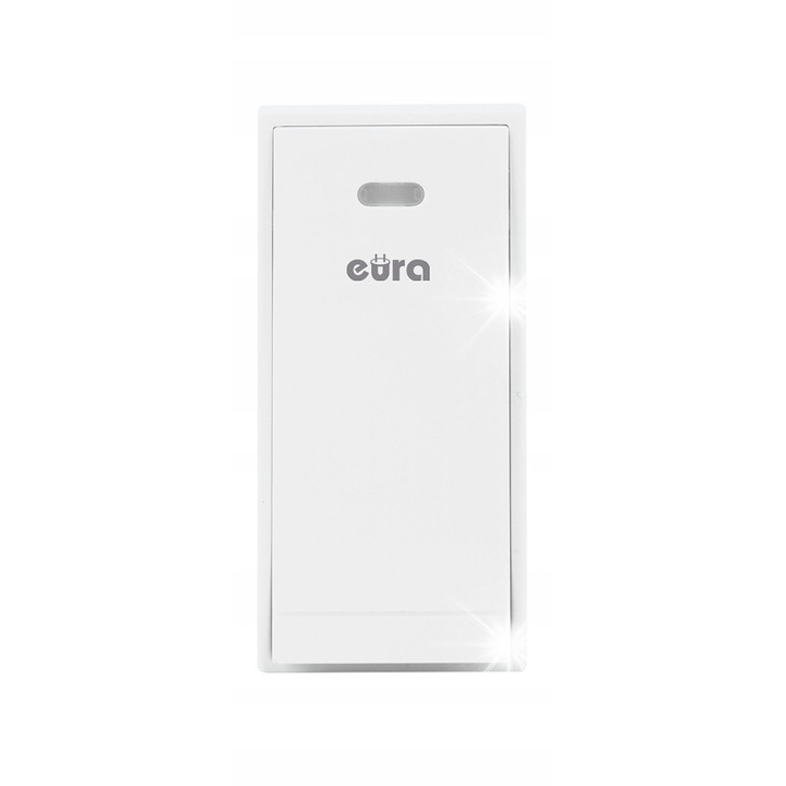 Buton sonerie EURA WDA-10H2 kinetic fara baterie alb 8.5x4x3.2cm