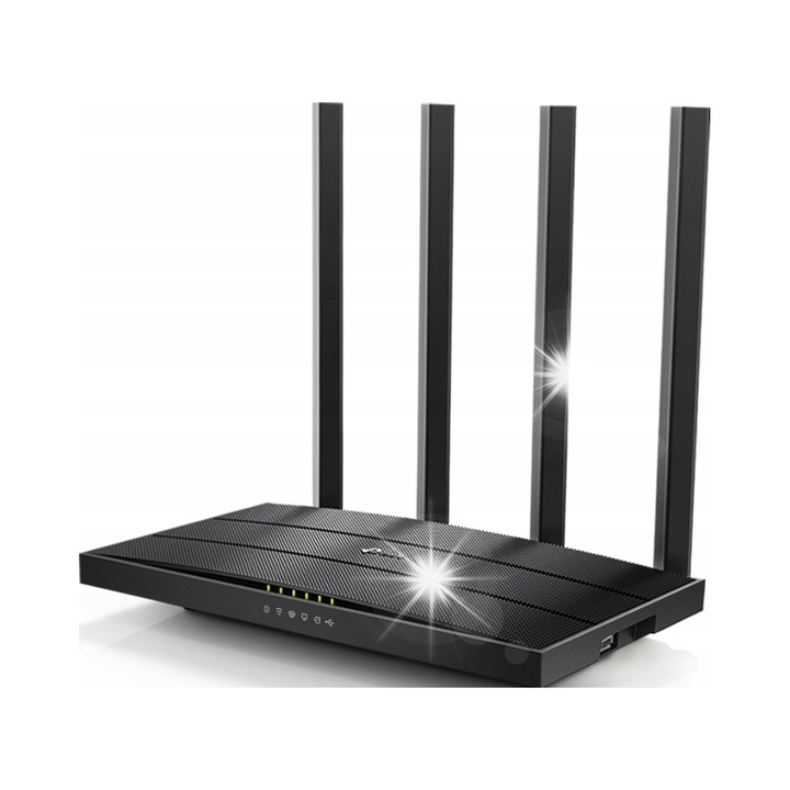 TP-Link Archer C6U kétsávos vezeték nélküli router, fekete Gigabit Ethernet