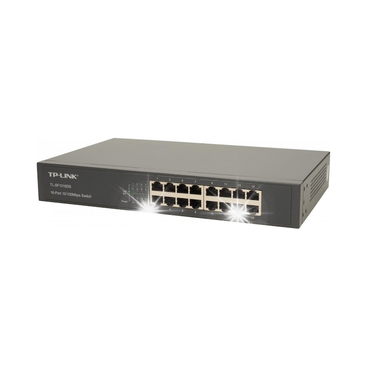 Суич TP-LINK TL-SF1016DS 16 порта метален за рак 19" 1U