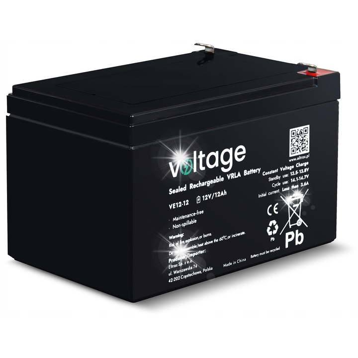 Acumulator AGM Voltage 12V 12Ah etans fara intretinere 151x65x95mm