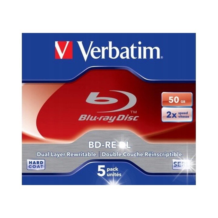 Disc Blu-Ray Verbatim BD-RE DL 50GB 2x Hard Coat 1buc