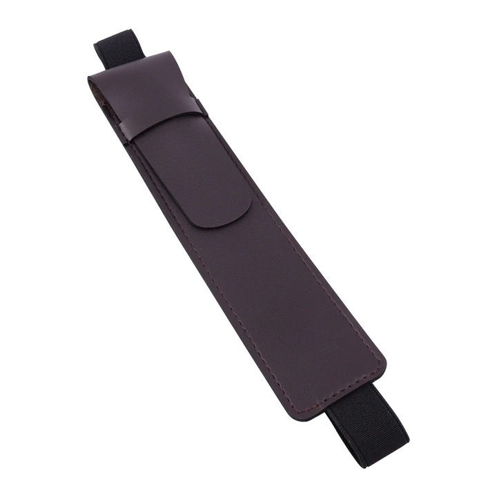 Husa depozitare stilou YANYXR, piele PU, maro, 17x4x0.3cm