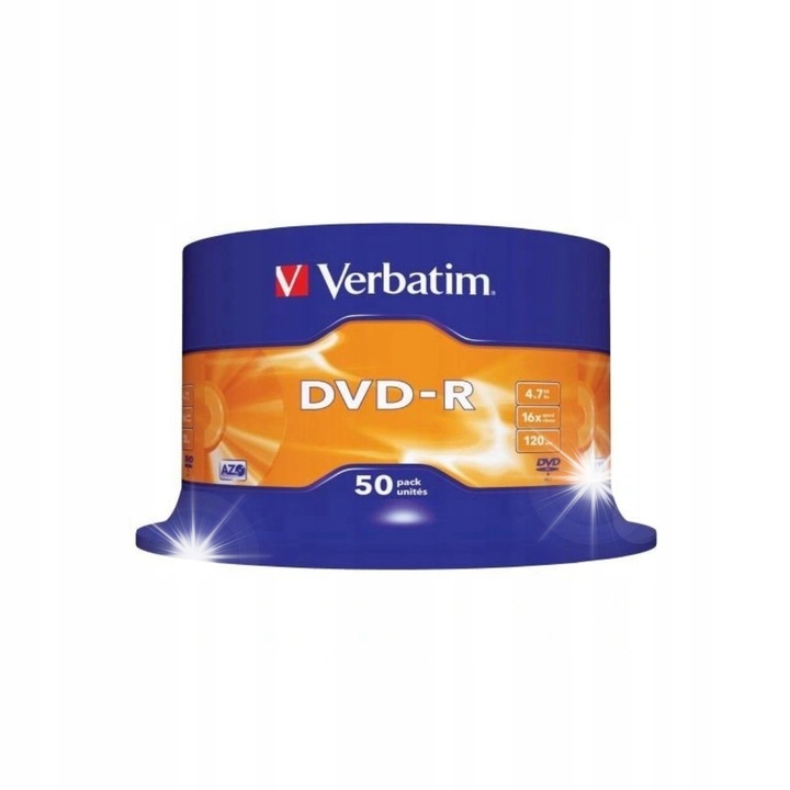 DVD-R Verbatim AZO 4.7GB 16x 50 buc spula argintiu mat