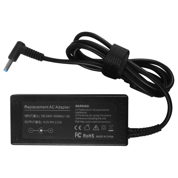 YANYXR laptop töltő 19.5V 2.31A fekete 10.8x4.7x3cm