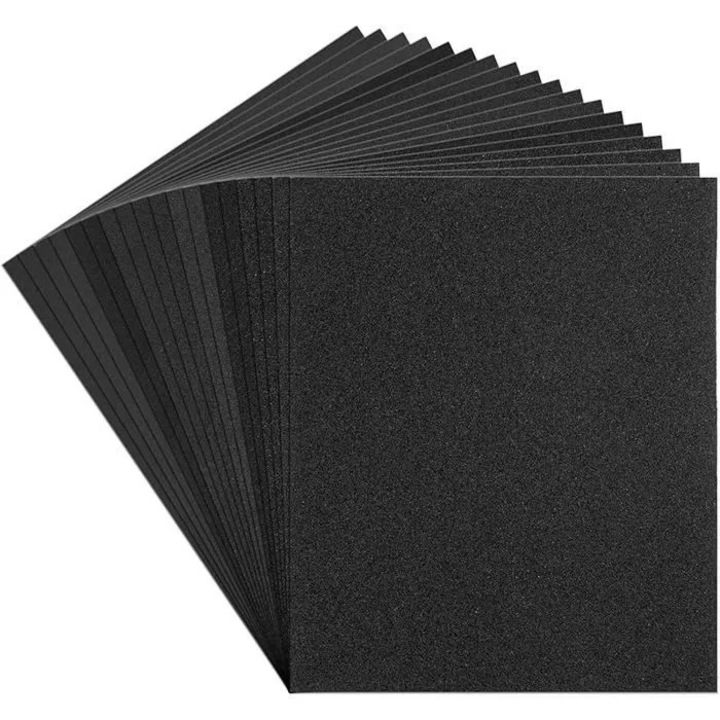 Set 18 foi smirghel multigranulatie, 23x28cm, umed-uscat