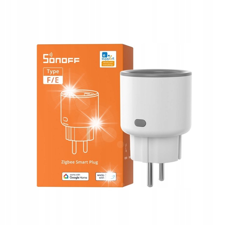 Sonoff S60ZBTPF Zigbee 3.0 okos dugalj energiafogyasztás méréssel, fehér, 16A