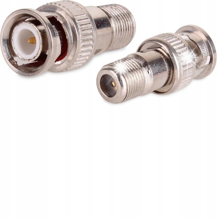 Adapter F anya BNC apa Getfort GF-WBNC HQ, sárgaréz, nikkelezett, 27.5mm, 100 db-os készlet