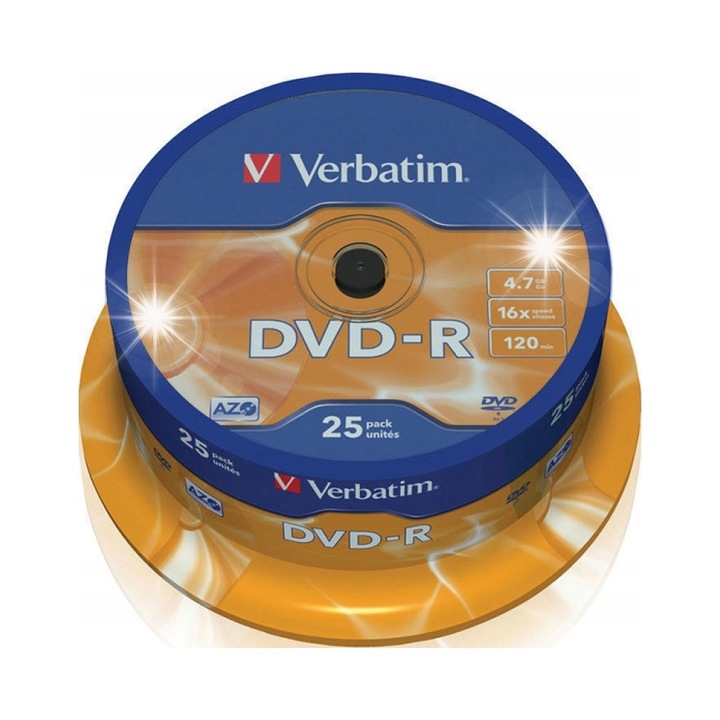 DVD-R Verbatim 4.7GB 16x set 25 buc