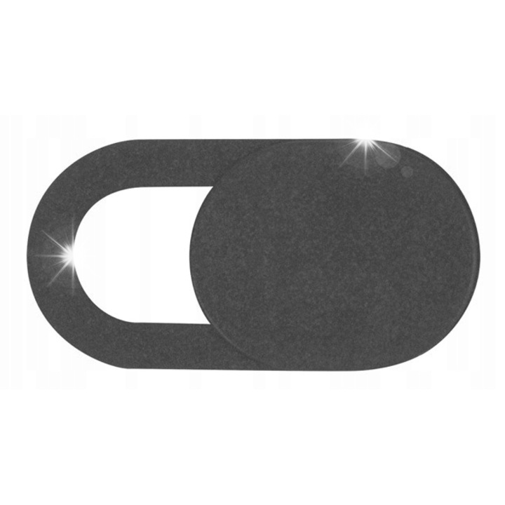 Set 3 capace glisante pentru camera Natec Crayfish, negru, 9x18x0.8mm