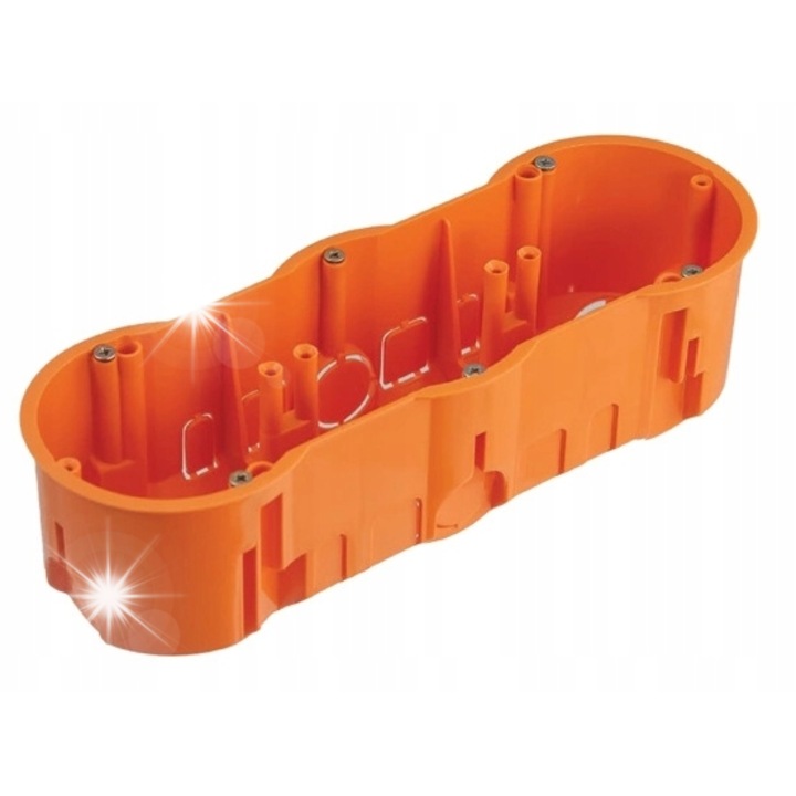 Pawbol PK60 mély narancssárga beépíthető elektromos doboz 3x68x60mm