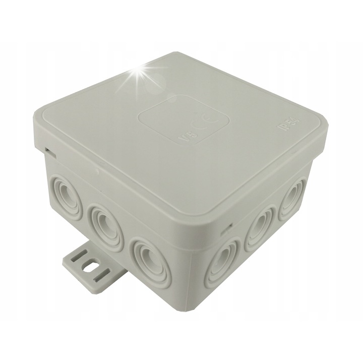 ViPlast 035-03 szürke 75x75x41mm IP55 tömített szerelődoboz