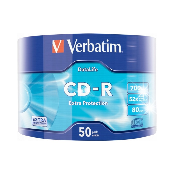 CD-R Verbatim Extra Protection 700MB 52x 50 buc