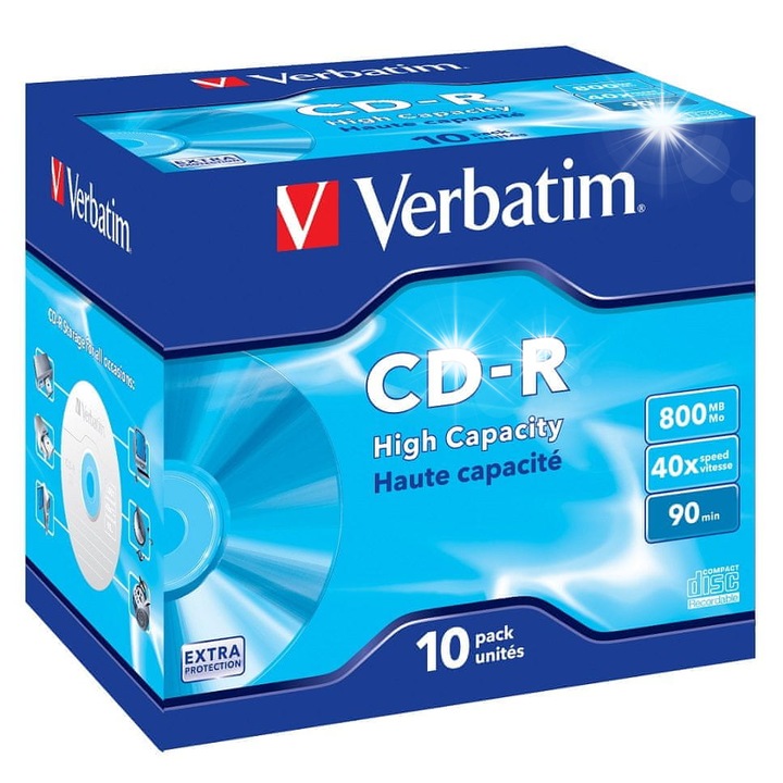 CD-R Verbatim 800MB 40x violet 10buc