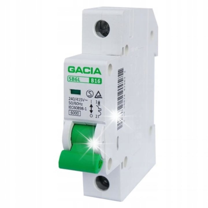Siguranta electrica Gacia SB6L 20A B 1 faza 6000A IP20