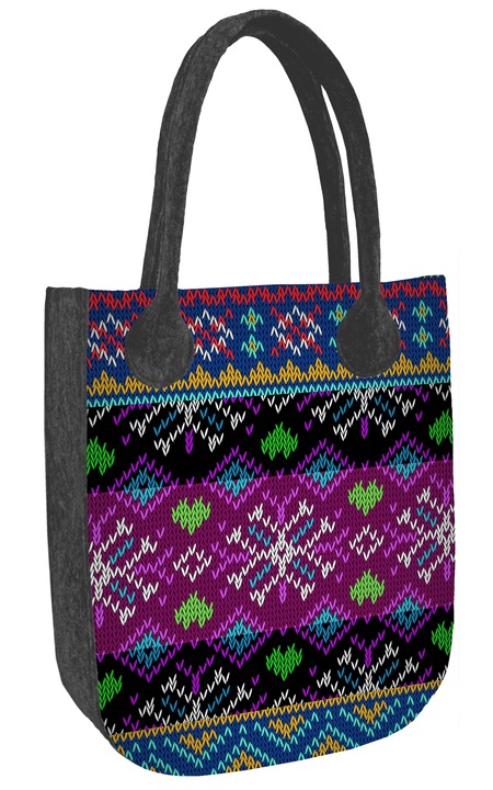 Bertoni City Antracit szürke filc női táska 30x40cm