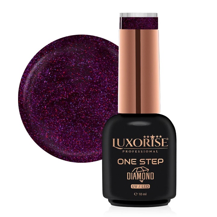 LUXORISE One Step Diamond Féltartós Körömlakk - Radiant Berry 10ml