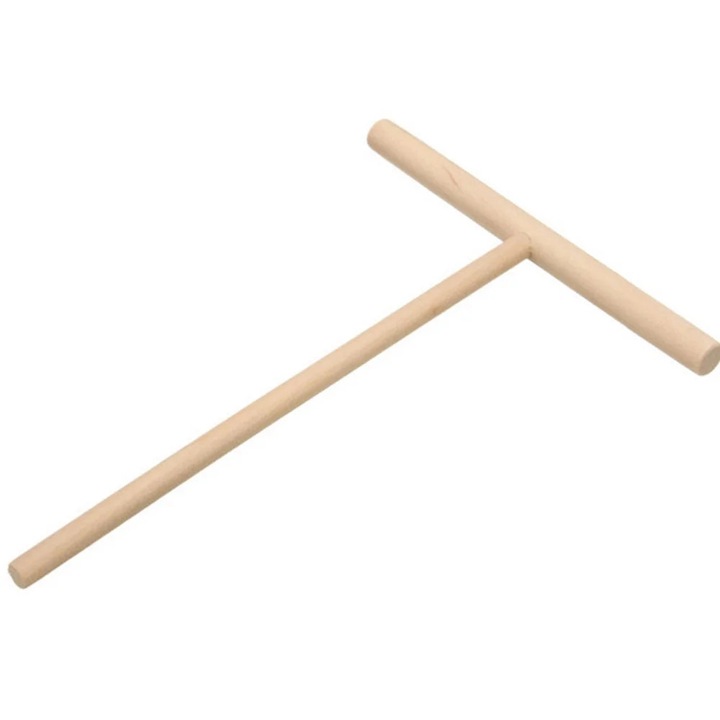 YANYXR 2 db fa spatula készlet, T-forma, 12x16cm, bézs