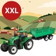 Traktor utánfutóval Stator XXL 43cm súrlódásos zöld