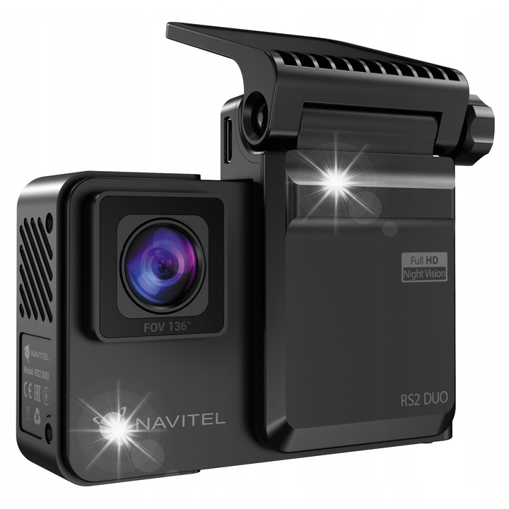 Camera auto Navitel Duo, Full HD, negru, 2x camere, 2"