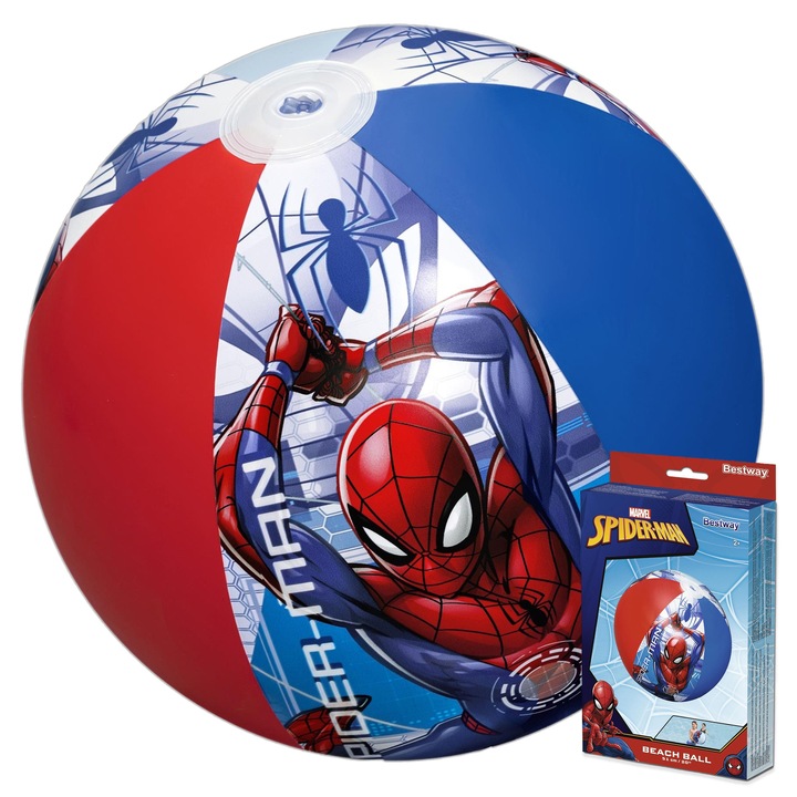 Minge gonflabila plaja Bestway Spider-Man multicolor 51cm