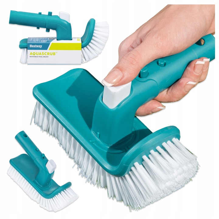 BestWay AquaScrub forgó kefe medence és jakuzzi tisztításához, nylon 3cm, 21x12x7cm