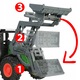 Traktor játék Stator mozgatható kanállal és gumikerekekkel 25x12x11.5cm zöld