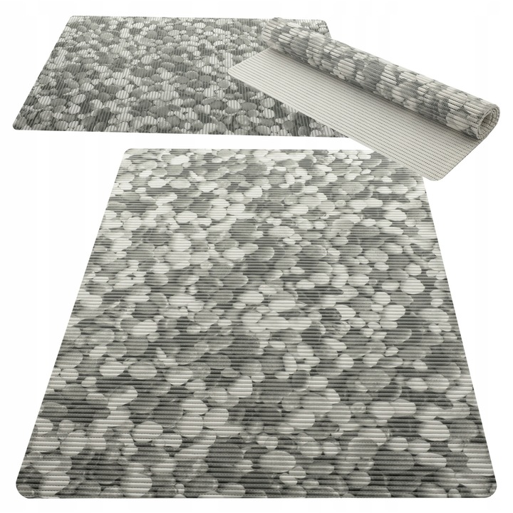 Masca baie Allvo Stone Grey antiderapanta spuma 65x90cm