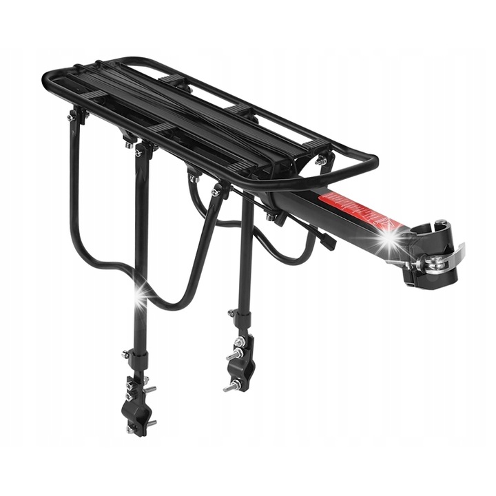 Portbagaj bicicleta Svensson BS231, aluminiu, negru, 90x550x145mm, 9kg capacitate