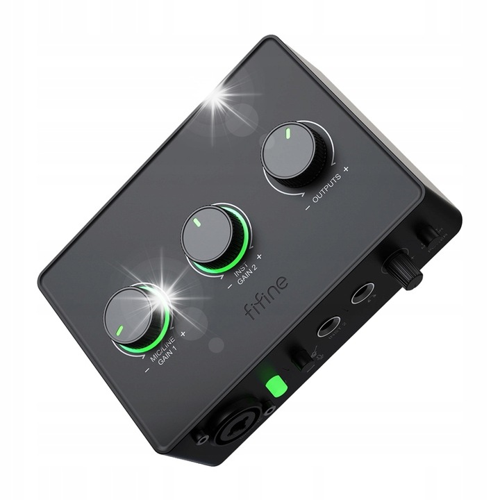 Interfata audio Fifine Ampli 1 USB 2.0 XLR TRS negru 48V 50dB