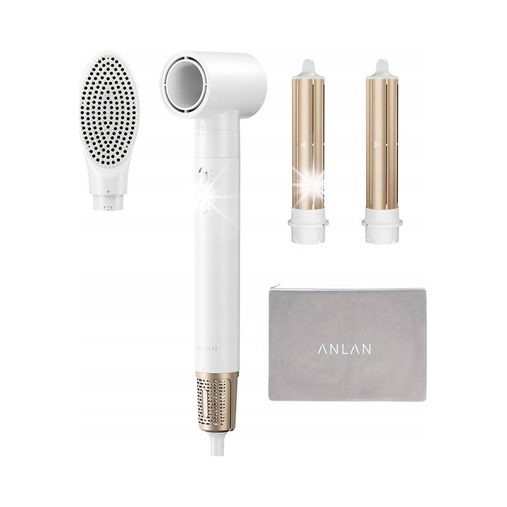 Stylizator par Anlan 4 in 1, 1400W, negru, 42x270mm