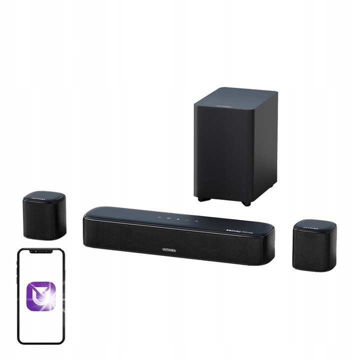 Soundbar Ultimea Aura A50 Pro 5.1 Dolby Atmos fekete 400x100x65mm