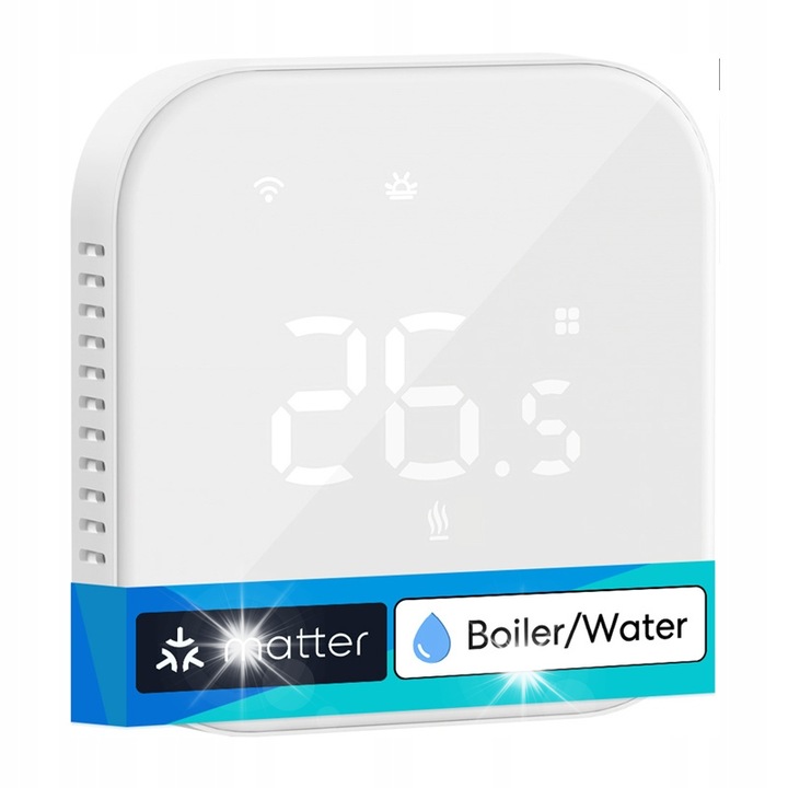 Termostat inteligent Meross MTS215BMA WiFi pentru incalzire pardoseala 8.6x8.6x4.8cm
