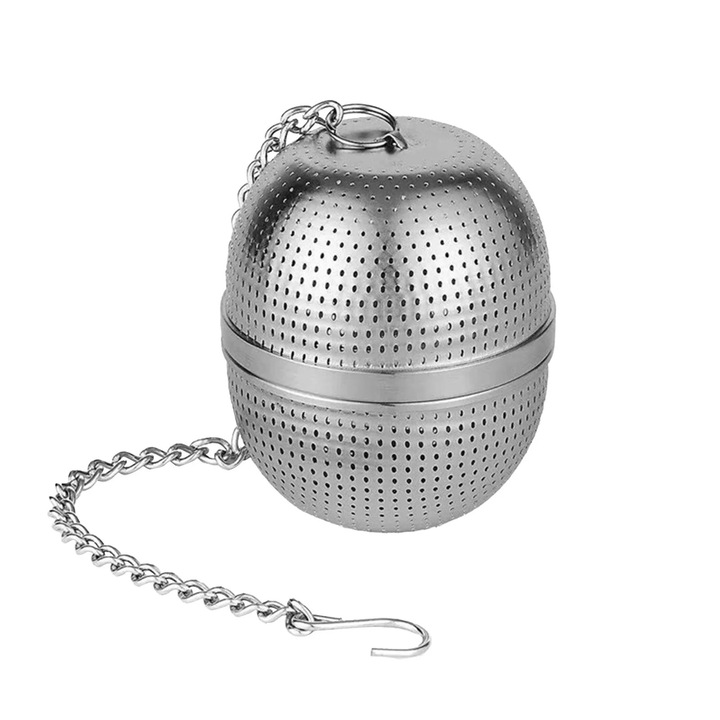 YANYXR rozsdamentes acél teaszűrő, 5.5cm, ezüst, 1 db-os szett