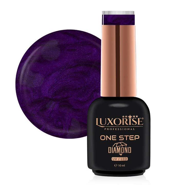 LUXORISE One Step Diamond Semipermanens Körömlakk - Csillogó Lila 10ml