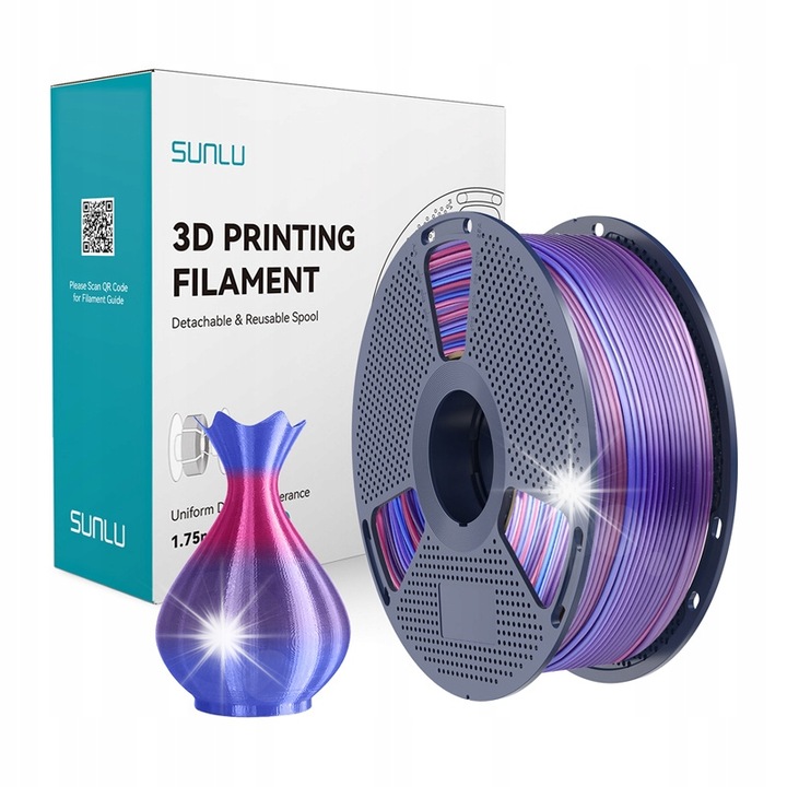 Filament PLA+ Silk Sunlu 1.75mm 1kg többszínű fényes