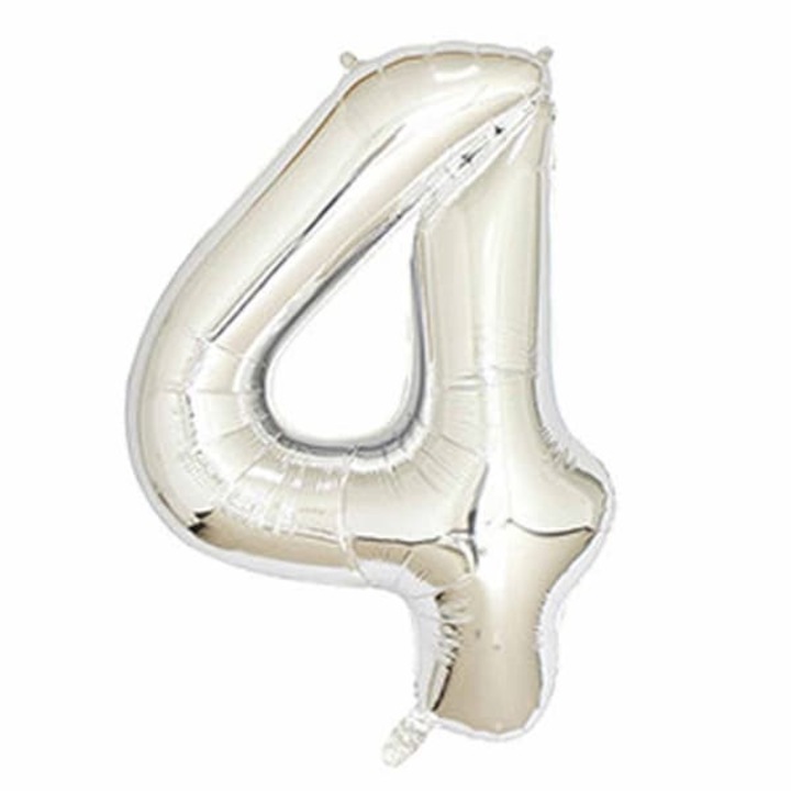 Balon cifra, argintiu, 102cm, set