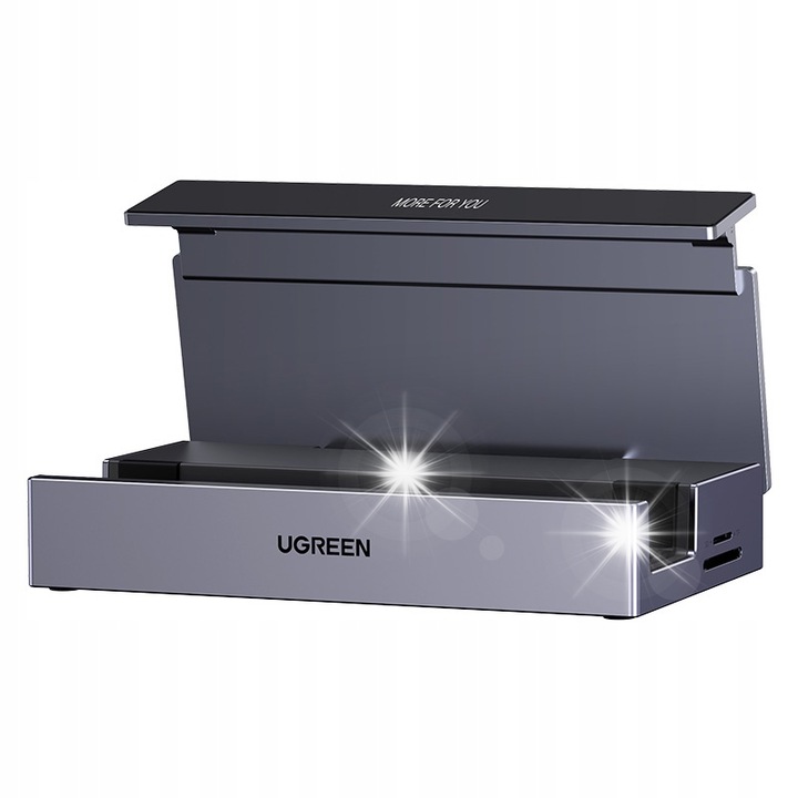 Ugreen CM800 USB-C adapter 9 az 1-ben, 4K 120Hz, 100W, fekete, 180°-ban összecsukható