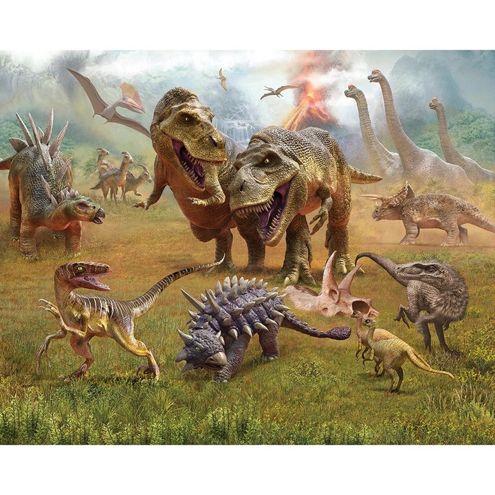WALLTASTIC Dinozaur 3D gyerektapéta többszínű 2348x3048mm