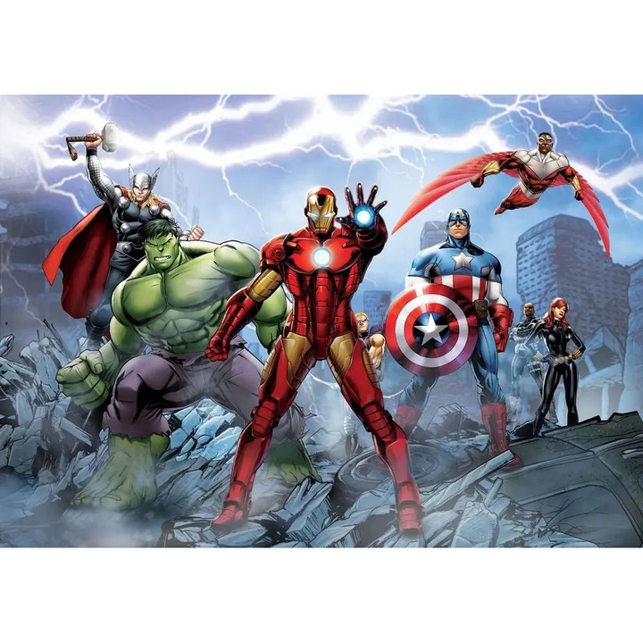 Tapéta AG Design Bosszúállók Hulk 252x182cm papír 4 csíkos készlet ragasztóval együtt