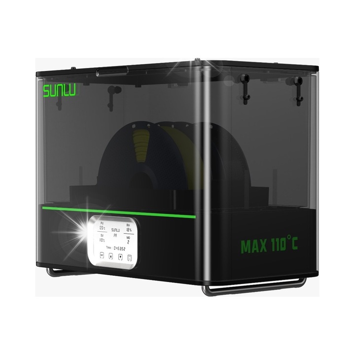Uscator filament Sunlu E2 2 in 1 negru 454x276x362mm 500W 110C